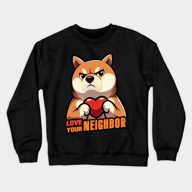 Love Your Neighbor Crewneck Sweatshirt by Plushism